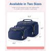 BAGSMART Travel Toiletry Bag for Women, Cosmetic Bag Makeup Bag Organizer with Handle, Travel Bag for Toiletries, Travel Accessories, Full Sized Container(Navy)