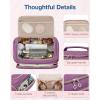 BAGSMART Travel Toiletry Bag for Women, Cosmetic Bag Makeup Bag Organizer with Handle, Travel Bag for Toiletries, Travel Accessories, Full Sized Container(Purple)