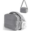 BAGSMART Puffy Water Bottle Crossbody Bags for Women, Small Cross body Purse With Bottle Holder, Hobo Handbag for Travel(03.5l-lavender Gray)