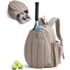 BAGSMART Tennis Gym Bag for Women, Tennis Bag Holds 2 Rackets with Shoe Compartment & Wet Pocket, Sports Duffle Bags fits up to 15.6″ Laptop, Women Overnight Weekend Bag(H-Sand Brown)