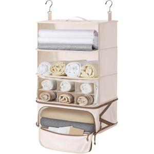 BAGSMART Wet Dry Bags 5 Pack, Travel Bags Reusable for Swimsuits (Beige)(Beige)