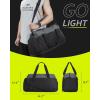 BAGSMART Gym Bags for Men Women, Foldable Travel Duffle Bag, Lightweight Weekender Duffel Bag With Shoe Compartment, Water Resistant Workout Duffle Sports Bag for Travel Yoga, Black(1-Black)