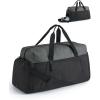 BAGSMART Gym Bags for Men Women, Foldable Travel Duffle Bag, Lightweight Weekender Duffel Bag With Shoe Compartment, Water Resistant Workout Duffle Sports Bag for Travel Yoga, Black(Black)