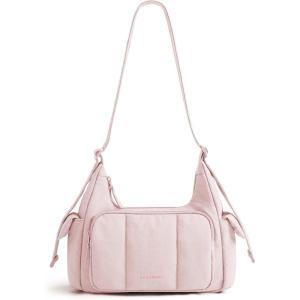 BAGSMART Crossbody Bags for Women, Small Puffer Purses for Women Daily/Travel, 6L Cute Fluffy Hobo Bag with Adjustable Strap(Candy Pink)