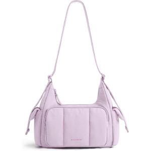 BAGSMART Crossbody Bags for Women, Small Puffer Purses for Women Daily/Travel, 6L Cute Fluffy Hobo Bag with Adjustable Strap(Iced Lavender)