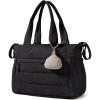 BAGSMART Diaper Bag Tote, Hospital Bag for Labor Delivery, Puffy Maternity Travel Diaper Tote, Baby Bag with Pacifier Case(Black)