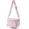 BAGSMART Puffer Crossbody Bum Bags for Women, Small Cross Body Purses for Women Travel & Work, Quilted Water-resistant Hobo | 4L, Quilted, Puffy, Mom, Everyday bag(Candy Pink)